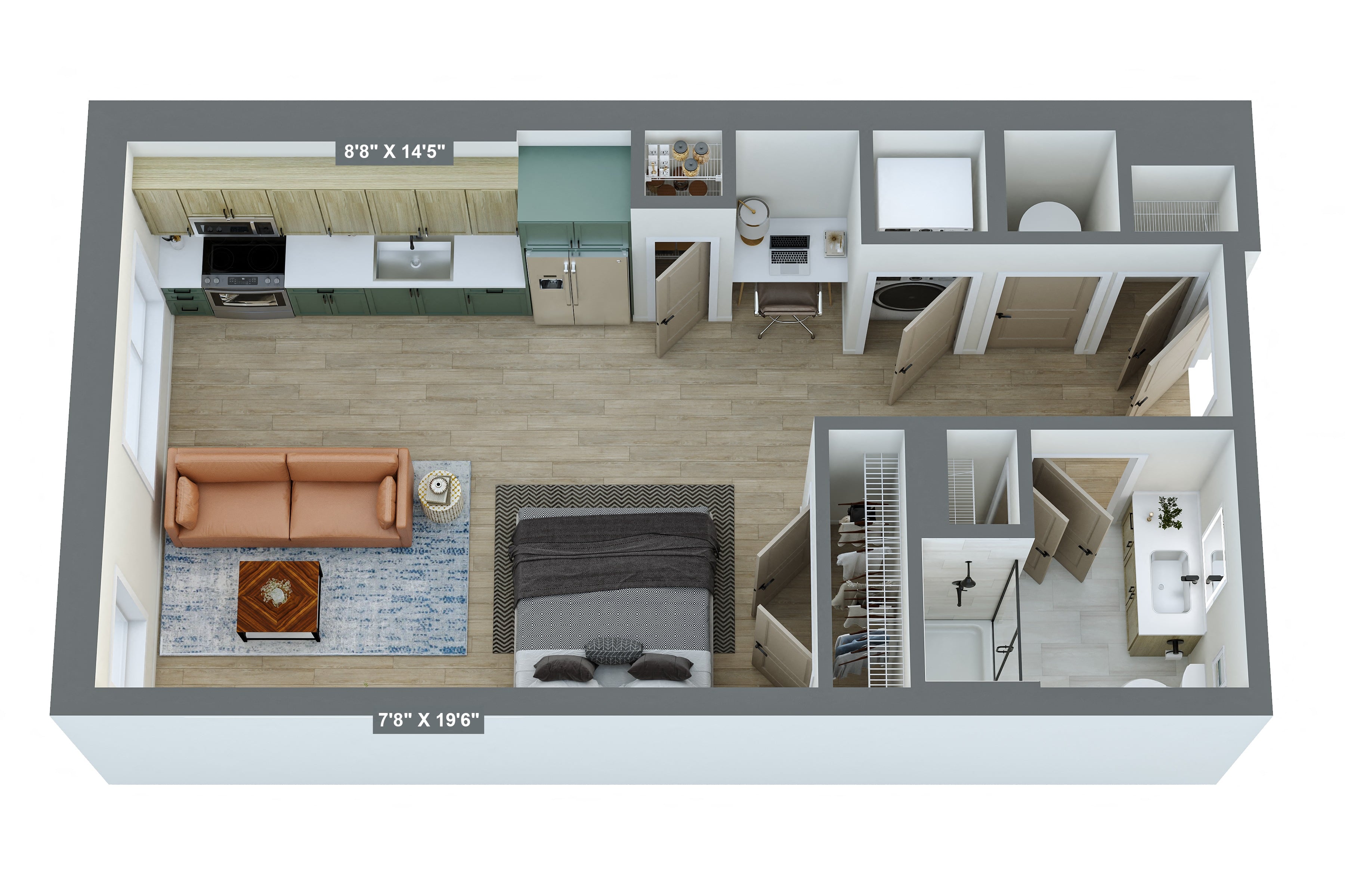 Floor plan layout diagram for A01
